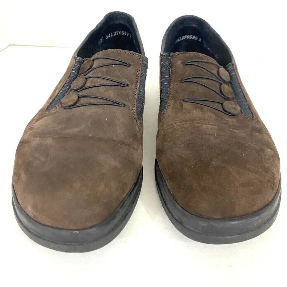 Rieker Antistress Brown Leather Loafers Womens Size 8.5 US Slip On Shoes EUR 39‎